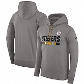 Men's Pittsburgh Steelers Nike Team Name Performance Pullover Hoodie Heathered Gray,baseball caps,new era cap wholesale,wholesale hats